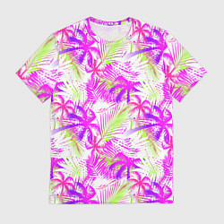 Футболка мужская Palm tree pink, цвет: 3D-принт
