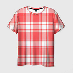 Футболка мужская Checked red white, цвет: 3D-принт