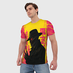 Футболка мужская Фредди Крюгер - киберпанк, цвет: 3D-принт — фото 2