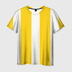 Футболка мужская Color yellow white line, цвет: 3D-принт