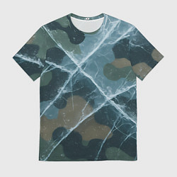 Футболка мужская Лед на камуфляже, цвет: 3D-принт