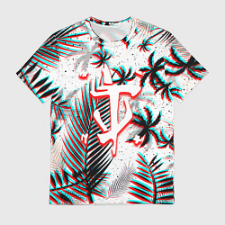 Футболка мужская Doom тропики глитч, цвет: 3D-принт