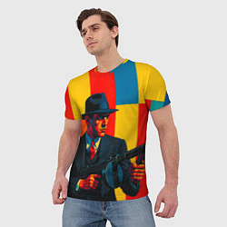 Футболка мужская Гангстер поп-арт, цвет: 3D-принт — фото 2