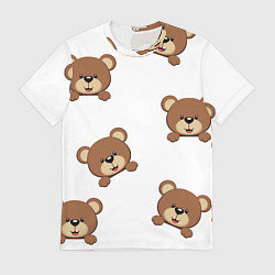 Футболка мужская Мордашка мишки, цвет: 3D-принт