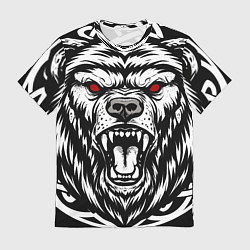 Футболка мужская Яростный медведь, цвет: 3D-принт