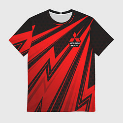 Мужская футболка Митсубиси - красные молнии