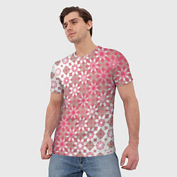 Футболка мужская Звездная россыпь-розовый, цвет: 3D-принт — фото 2