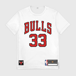 Футболка мужская NBA Bulls 33 Pippen, цвет: 3D-принт