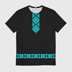Футболка мужская Вышиванка русская, цвет: 3D-принт