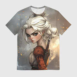 Футболка мужская Цири в мультяшном стиле, цвет: 3D-принт