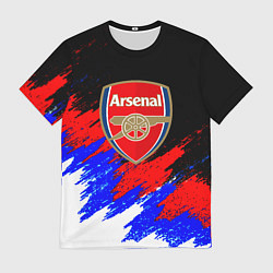 Футболка мужская Арсенал краски триколор, цвет: 3D-принт