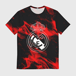 Футболка мужская Real Madrid красный огонь, цвет: 3D-принт