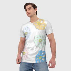 Футболка мужская Цветочная нежность, цвет: 3D-принт — фото 2