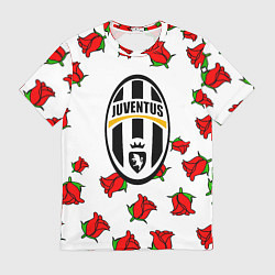 Футболка мужская Ювентус розы текстура, цвет: 3D-принт