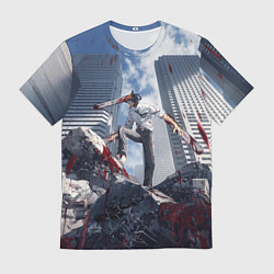 Футболка мужская Denji in city Chainsaw man, цвет: 3D-принт