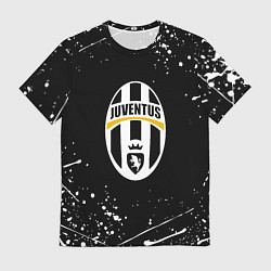 Футболка мужская Juventus белые краски всплеск, цвет: 3D-принт