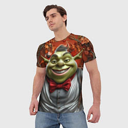 Футболка мужская Шрек в деловом костюме, цвет: 3D-принт — фото 2
