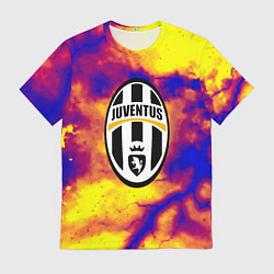 Футболка мужская Ювентус неоновый шторм, цвет: 3D-принт