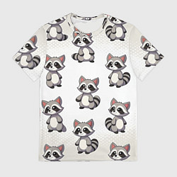 Футболка мужская Много енотов, цвет: 3D-принт