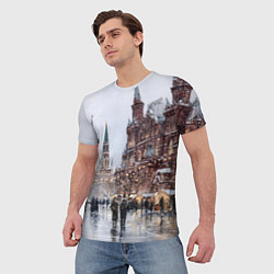 Футболка мужская Московский новогодний день, цвет: 3D-принт — фото 2