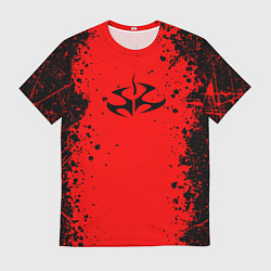 Футболка мужская Эмблема hitman на красном фоне, цвет: 3D-принт