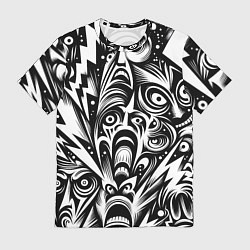 Футболка мужская Lightnings and faces - ai art fantasy, цвет: 3D-принт