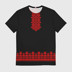 Футболка мужская Славянская вышиванка рубаха, цвет: 3D-принт