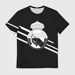 Футболка мужская Реал Мадрид полосы текстура линии, цвет: 3D-принт