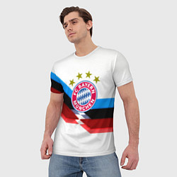 Футболка мужская Бавария Мюнхен геометрия спорт, цвет: 3D-принт — фото 2