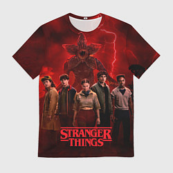 Футболка мужская Герои и демогоргон Загадочные события финал, цвет: 3D-принт