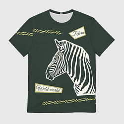 Футболка мужская Зебра-коллаж, цвет: 3D-принт