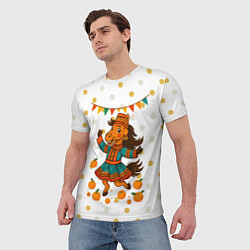 Футболка мужская Якутская лошадь празднует Новый год, цвет: 3D-принт — фото 2