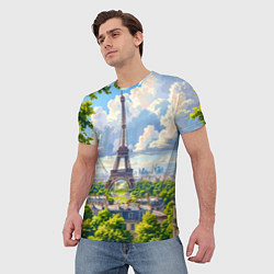 Футболка мужская Эйфелева башня в сердце Парижа, цвет: 3D-принт — фото 2