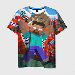 Футболка мужская Minecraft Man, цвет: 3D-принт