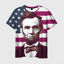 Футболка мужская Авраам Линкольн, цвет: 3D-принт