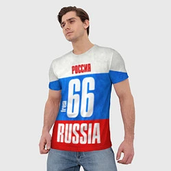 Футболка мужская Russia: from 66, цвет: 3D-принт — фото 2