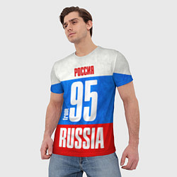 Футболка мужская Russia: from 95, цвет: 3D-принт — фото 2