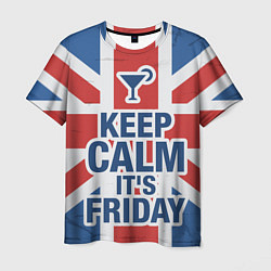 Футболка мужская Keep calm its friday, цвет: 3D-принт