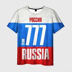 Футболка мужская Russia: from 777, цвет: 3D-принт
