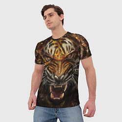 Футболка мужская Злобный тигр, цвет: 3D-принт — фото 2