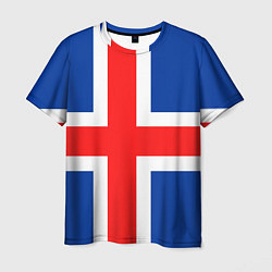 Футболка мужская Исландия, цвет: 3D-принт