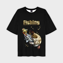 Мужская футболка оверсайз Gold Fishing