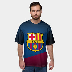 Футболка оверсайз мужская FCB Barcelona, цвет: 3D-принт — фото 2