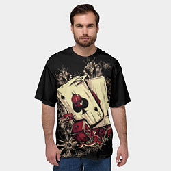 Футболка оверсайз мужская Карты дьявола, цвет: 3D-принт — фото 2