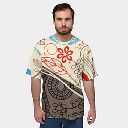 Футболка оверсайз мужская Прованс, цвет: 3D-принт — фото 2