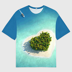Мужская футболка оверсайз Остров