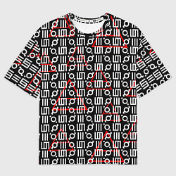 Футболка оверсайз мужская 30 STM: Symbol Pattern, цвет: 3D-принт