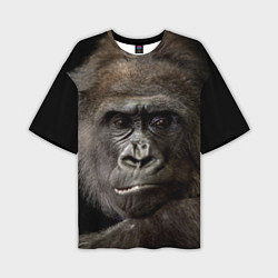 Мужская футболка оверсайз Глаза гориллы