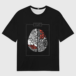 Футболка оверсайз мужская Twenty one pilots: brain, цвет: 3D-принт