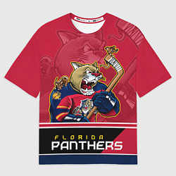 Футболка оверсайз мужская Florida Panthers, цвет: 3D-принт